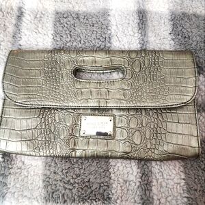 5/$30 Nine West  Metallic Embossed  Faux Leather  Clutch